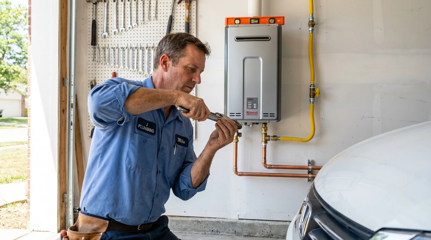 Tankless water heater installation by a Johns Plumbing LLC plumber in Oviedo